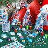 Crtiin 216 Christmas School Stationery Set Xmas Classrooms Exchange Stationery Gifts Kid Prizes Party Favors with Notebooks Pencil Sharpener Eraser Stickers Cards Stamps Treat Bags for Party Supplies