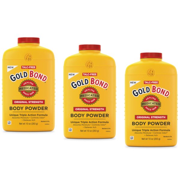 Gold Bond Medicated Powder 10 Ounce (3 Pack) (Talc-Free)