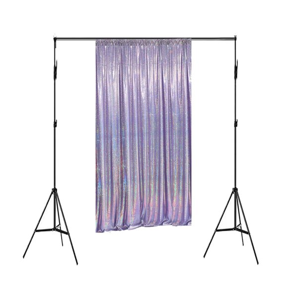 LQIAO Sparkling Holographic Laser Backdrop: Shimmer Sequin - Waterproof Easy to Clean - Use for Birthday, Wedding, Christmas, Thanksgiving Anniversary Party Decor - Size 5ftx7ft Lavender