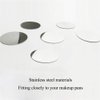 TUOKING 50pcs Round Metal Stickers for Non-Magnetic Eyeshadow Pan Use with Magnetic Makeup Palette (Diameter 2.5cm)