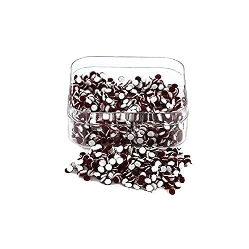Generic All Color Velvet Dot Bindi Tattoo Stickers Adhesive Body Bindi Forehead Stickers Adhesive Body Jewelry Indian Daily Use Forehead Bindi Round Dot for Women (Maroon)