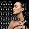 Flosius 30PCS Silver Star Hair Clips Braid Jewelry Hair Charm Five-pointed Stars Pendant Dreadlock Jewelry for Hair Clips Accessories (C)