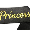 NAUXIUDSJS Birthday Sash for Women, Birthday Princess Glitter Black Sash with Foil Letter, Party Favors Supplies for 18th 21st 30th 40th 50th 60th 70th 80th or Any Bday Party,Black