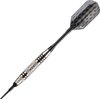 Viper Bobcat Adjustable Weight Soft Tip Darts with Storage/Travel Case: Nickel Silver Plated, Black Rings, 16-18 Grams