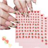 3 Sheets Strawberry Nail Art Stickers Decals Cute Nail Decals Spring Summer Nail Stickers 3D Self-Adhesive Nail Art Supplies Red Heart Nails Transfer Sticker for Women Girls Nail Art Decoration