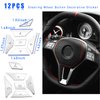 Ziciner 12 PCS Car Steering Wheel Button Cover, Aluminum Alloy Switch Button Cover Inner Decoration Trim for ML GL GLK GLA CLA CLS SL A B C E G Class, Car Interior Accessories