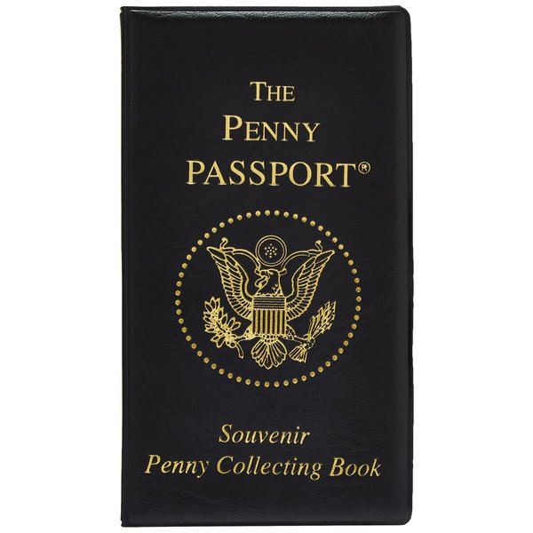 Penny Passport Souvenir Penny Collecting Book for Coins Fits 36 Pressed Pennies and 8 Pressed Quarters or Nickels