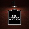ECO-FRIENDLY PRACTICES BLACK Minimalist Aluminum Composite Sign 8.5 x 10 inches