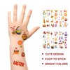 20 Sheets Easter Tattoo Sticker for Kids, Various Styles Colorful Egg Basket Bunny Temporary Tattoos Cute Rabbit Tattoo Easter Party Favors Gift Bag Stuffer