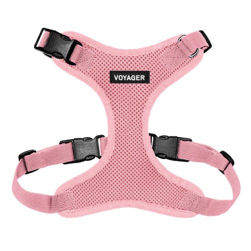 Voyager Step-in Lock Pet Harness - All Weather Mesh, Adjustable Step in Harness for Cats and Dogs by Best Pet Supplies - Pink, S