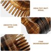 Healifty Ox Horn Comb Hair Scalp Massager Shampoo Brush Anti-Static Fine Smooth Tooth Hair Comb Head Scalp Combs (Light Brown)