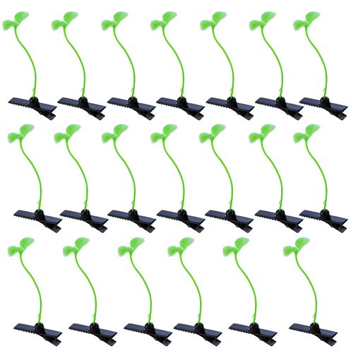 NAIHOD 20 Pcs Bean Sprout Hair Clips Green Plant Hair Clips Pea Hairpin Little Grass Barrette Cute Grass Ornaments Hairpiece Hair Accessories for Kids Girls Women School Home Party Supplies