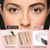 Magic Eyebrow Pencil, 4 Tip Microblading Eyebrow Pen, 2024 New Eyebrow Tattoo Pencil 3D Eyebrow Pencil, Waterproof Natural Fine Stroke Magic Eyebrow Pencil for Women and Girl (Light Brown)