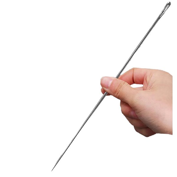 12" Professional Upholstery Needle 3mm Thickness, Big Eye Hand Sewing Needles for Stitching and Crafting Projects