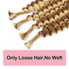 DSEKCAIN P27/613 Human Braiding Hair Deep Wave Bulk Human Hair For Braiding Crochet Bohemian/Boho Knotless Braids Micro Braiding Hair Wet And Wavy 100gram (2 of 50g) Highlight Blonde Color 18 Inch