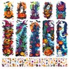 Partywind 36 Sheets Kids Full & Half Arm Halloween Temporary Tattoos Sleeves, Fake Tattoo Stickers for Halloween Party Supplies Decorations, Halloween Treats for Kids Trick or Treat Party Games