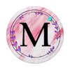 Cell Phone Pop Out Holder,Pink Purple Blue Flower Letter M PopSockets Grip and Stand for Phones and Tablets