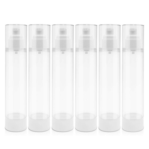 TrendBox 120ml / 4oz Airless Vaccum Pump Travel Bottles for Lotions, Cream - 6 Pack