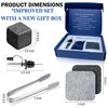 A&A Wonders Premium Whiskey Stones 100% Natural Granite Set of 9 Chilling Rocks Stone Reusable Ice Cubes for Drinks with Velvet Carrying Pouch, Gift for Whiskey Lovers (9 Cubes) (9 Cubes)