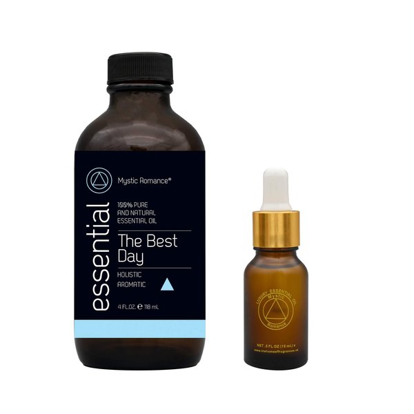 The Best Day 4oz and 0.5oz Essential Oil Set (two bottles, one of 4 OZ. and the other of 0.5 OZ.)