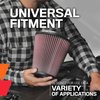 K&N Universal Clamp-On Air Intake Filter: High Performance, Premium, Washable, Replacement Filter: Flange Diameter: 4 In, Filter Height: 3.5 In, Flange Length: 0.625 In, Shape: Round Tapered, RU-2510