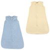 Hudson Baby Safe Sleep Fleece Wearable Sleeping Bag Blue and Cream, 18-24 Months