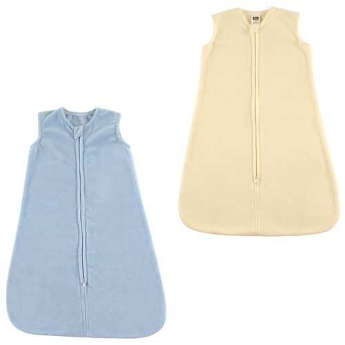Hudson Baby Safe Sleep Fleece Wearable Sleeping Bag Blue and Cream, 18-24 Months