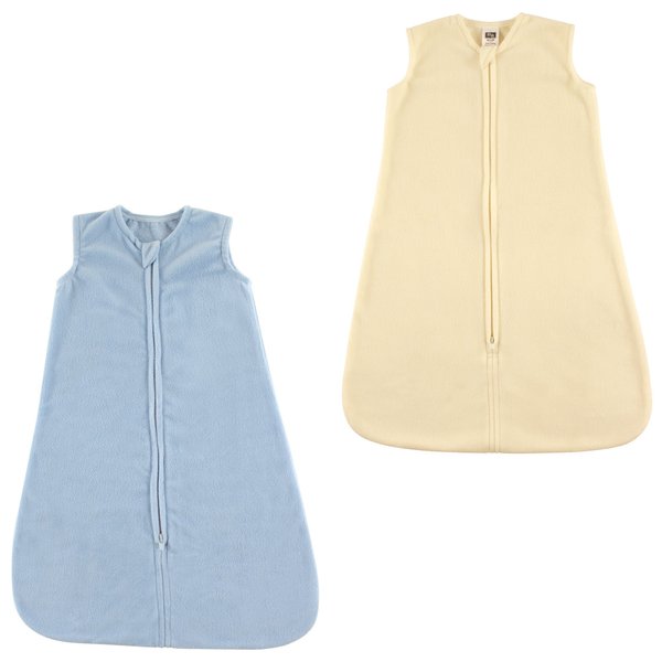 Hudson Baby Safe Sleep Fleece Wearable Sleeping Bag Blue and Cream, 18-24 Months