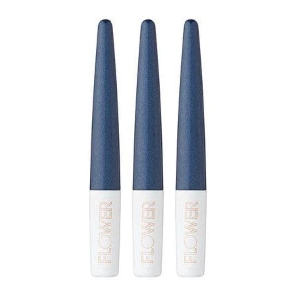 FLOWER BEAUTY Liquid Blendable Eyeliner | High-Pigmented, Extra-Fine Versatile Liquid Eyeliner |Smudge-Proof, Fade-Proof Gluten-Free Eye Makeup – Starry (Pack of 3)