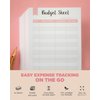 Set of 60 Spending Tracker A6 Budget Sheets I Expense Tracker for Budget Planner Binder - Use with Budget Tracker, A6 Cash Envelopes, A6 Planner - Size 3.2 x 6.6 Inches - A6 Budget Binder Inserts