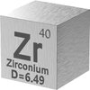 Zirconium Cube - Metal Element Cubes - Laser Engraved Density Cube Set for a Periodic Table of Elements Collection - (Zirconium, 1 inch)