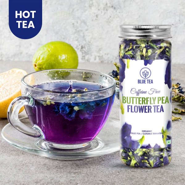 BLUE TEA - Combo Pack - Butterfly Pea Flower Tea (0.88 Oz) & Hibiscus Flower Tea (1.76 Oz) l Caffeine Free Herbal Tea - Vegan - Gluten Free - GMO-Free |