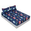 MAG 3 Pcs Cars Sheets Transportation Vehicle Twin Sheets Boys Sheet Set, for Kids, Teens and Car Lovers, Twin Boy Sheet Set Cars