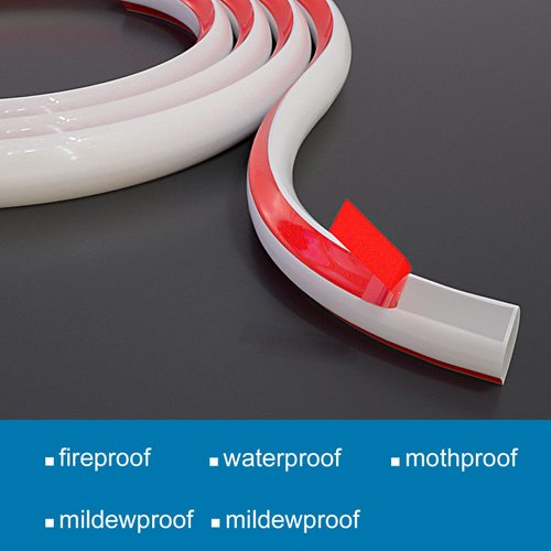 NeatiEase Flexible Quarter Round Molding Self Adhesive, Peel and Stick Waterproof Molding Trim Caulk Strip for Wall Edge Corner, Cabinet Edge, Ceilings Edge, Countertops (White, 10 Feet)