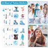 YYMYMGJ 110 PCS Ice Skating Skate Party Favors, Winter Ice Skating Skate Stickers Temporary Tattoos Slap Bracelets Keychains Badges Gift Bags Ice Skating Birthday Party Decorations Supplies for Kids