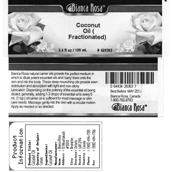 Coconut Oil (Fractionated) - 100% Pure, Cold Pressed (3.40 fl oz, ZIN: 428363)