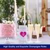 JOLLY CHEF 36 Count Plastic Champagne Flutes 4.5 oz Gold Rim Clear Disposable Toasting Glasses