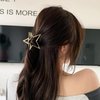 Star Hair Clips Gold Metal Hair Accessories for Women Girls Elegant Shiny Five-Pointed Star Shape Hair Claw Clips Hairpins Strong Hold Nonslip Hair Clip for Thick or Thin Hair Goddess Look 1 Pcs