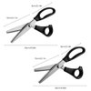 2 pcs Pinking Shears Scissors for Fabric, DaKuan 2 Models Fabric Scissors, Zig Zag Scissors, for Crafting, Paper Cutting, Fabric, Leather Materials (5 mm Triangular And Rounded Teeth)