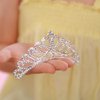 JWICOS Mini Crystal Hair Comb Silver Small Crystal Comb Headpiece Shiny Rhinestone Comb for Girls Princess Birthday Party