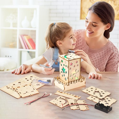 Yutin 5 in 1 STEM Kits for Kids，Wood Craft Kit for Boys Age 8-12, DIY Science Building Projects for 6-8, 3D Wooden Puzzles Assembly Model Set, STEM Crafts for Girls Age 6 7 8 9 10 11 12 14 Year Old