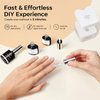 modelones 4 in One Nail Glue with Gel Top and Base Coat Gel Nail Kit, No Wipe Base Coat Long Lasting Glossy Top Coat 3Pcs Gel Nail Glue for Nail Tips, Blooming Gel, Rhinestone Glue