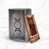 CRAFTERIAN WoodenTarot Card Box/Case/Holder - Dark - for Most Standard Size Tarot Cards (Fits Deck Size with Box Measuring 5,51 x 3.54 x 1,96)