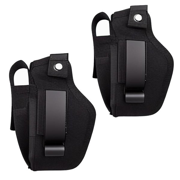 WIPBOTEN 2 Pack Concealed Carry 9mm Pistol Holster - Smart Design Subcompact Pouch - Cut Waistband for Comfortable Carrying