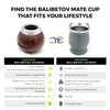 Balibetov Yerba Mate Gourd Set (Original Natural Handmade Yerba Mate Cup Argentina) - Includes Mate Tea Cup, Bombilla (Yerba Mate Straw) and Clean Brush (Brown)