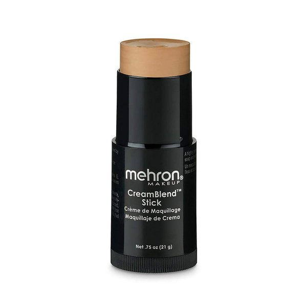 Mehron Makeup CreamBlend Stick | Face Paint, Body Paint, & Foundation Cream Makeup| Body Paint Stick .75 oz (21 g) (Medium 0)