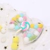 Lurrose 4pcs Easter Hair Bows Cartoon Lollipop Rabbit Bowknot Hairpins Hair Barrettes Mesh Party Headwear for Women Girls