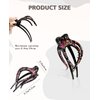 5PCS Rhinestone French Hair Clips for Women Thick Hair No Slip Curved Claw Clips Strong Hold Flat Hair Clip (Curved(Medium,3.74"))