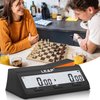 LEAP Chess Clock Digital Chess Timer Advanced for Board Game and Chess Timer with Bonus & Delay Count Down up Alarm Black/Orange