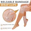 D&H Medical Elastic Bandage Wrap – 4 Pack Premium Compression Bandage Rolls + 4 Extra Clips | 2 Rolls of Each Size (4 Inch x 5 Feet & 3 Inch x 5 Feet), Elastic Bandage for Wrist, Calf, Ankle & Foot